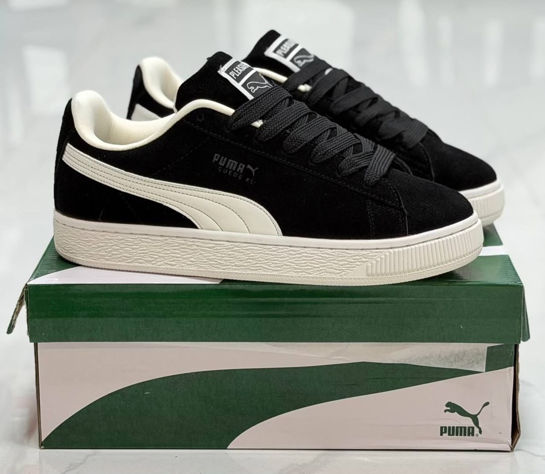замшевые кроссовки suede classic puma черный,кроссовки puma,кроссовки дутые puma suede xl,puma suede xl,puma suede