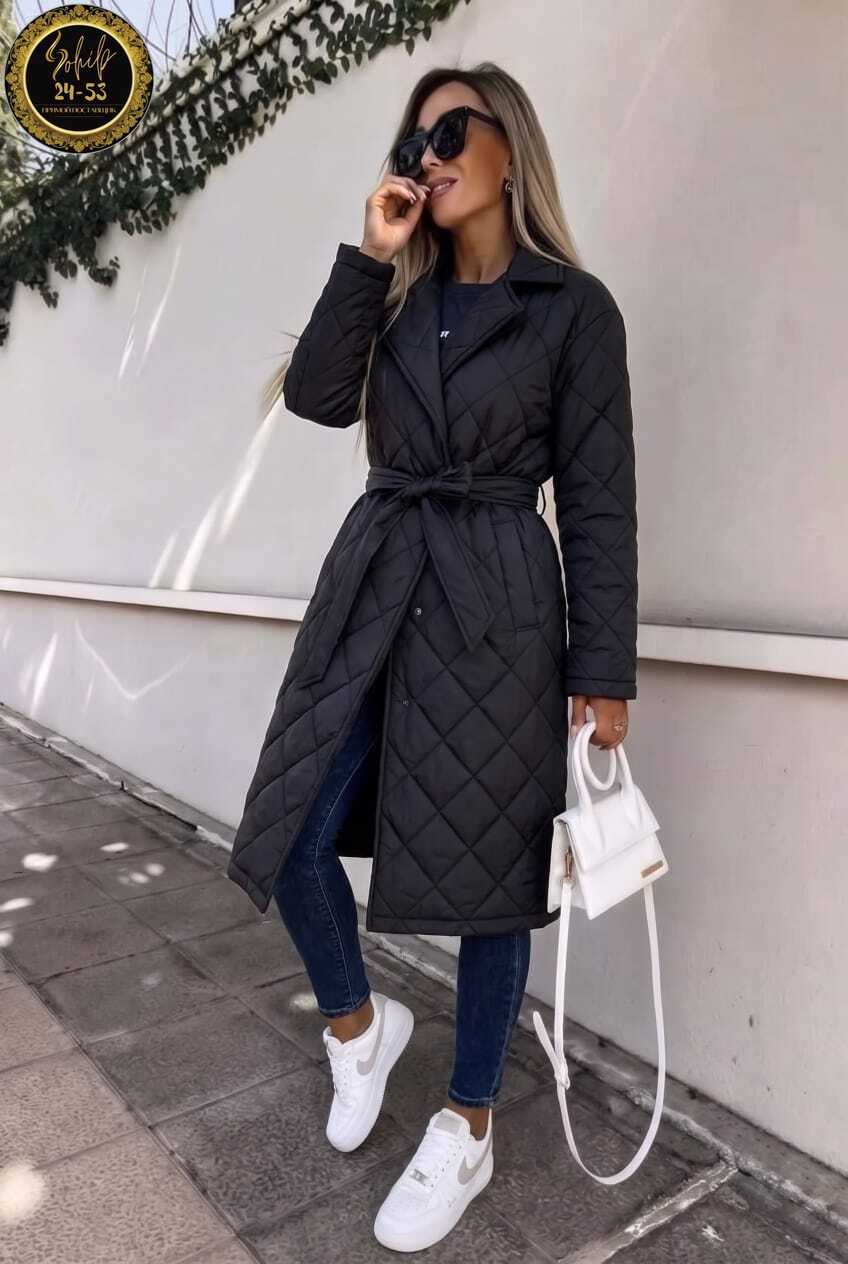 стеганое пальто,пальто стеганое плащ стеганый куртка женская весна dh fashion,куртка демисезонная длинная стеганая с поясом ah fashion,пальто стеганое женское,пальто демисезонное стеганое