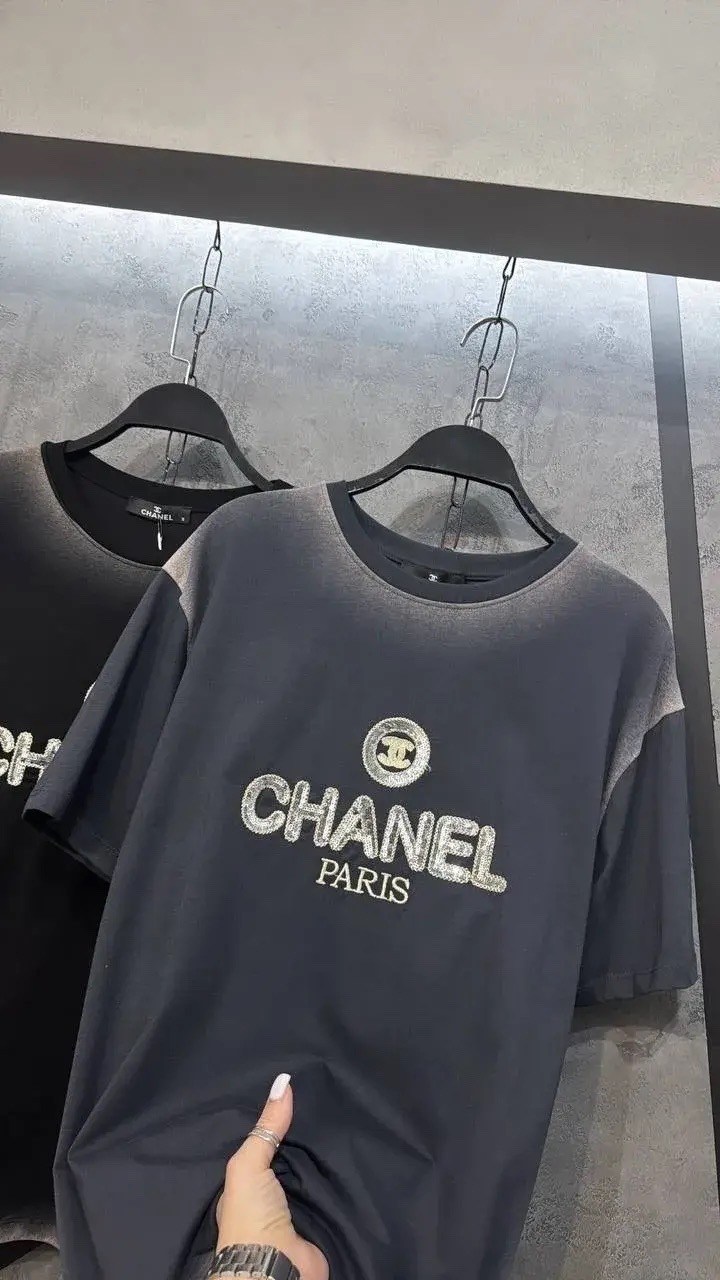 футболка chanel,футболка женская chanel,футболки модные,шанель одежда,футболки для женщин