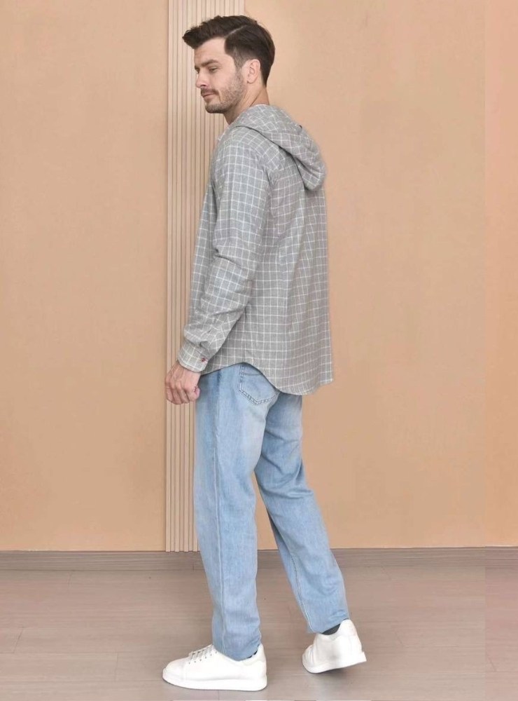 рубашка с капюшоном kiton,рубашка с капюшоном мужская,рубашка с капюшоном,рубашка из муслина для мальчика,рубашка для мальчика в клетку с капюшоном