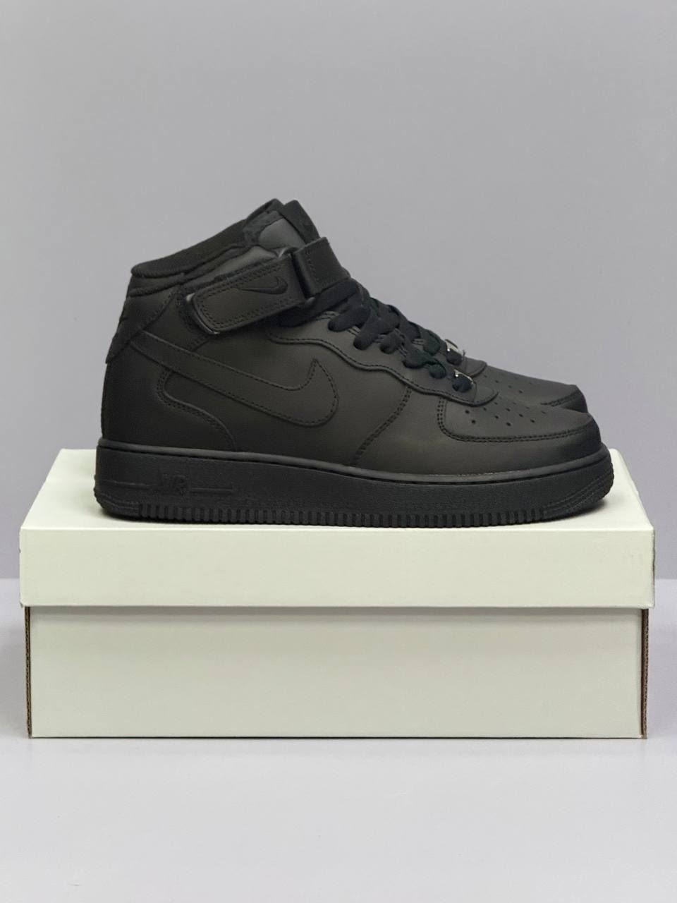 кроссовки nike air force 1 mid "black",nike air force 1 mid "black",зимние кроссовки nike air force 1 mid,мужские кроссовки nike air force 1 mid 07 315123-001 (чёрный),nike air force 1 mid