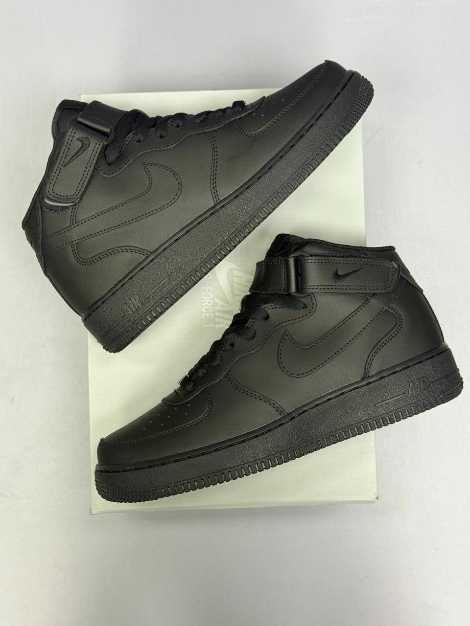 кроссовки nike air force 1 mid "black",nike air force 1 mid "black",зимние кроссовки nike air force 1 mid,мужские кроссовки nike air force 1 mid 07 315123-001 (чёрный),nike air force 1 mid