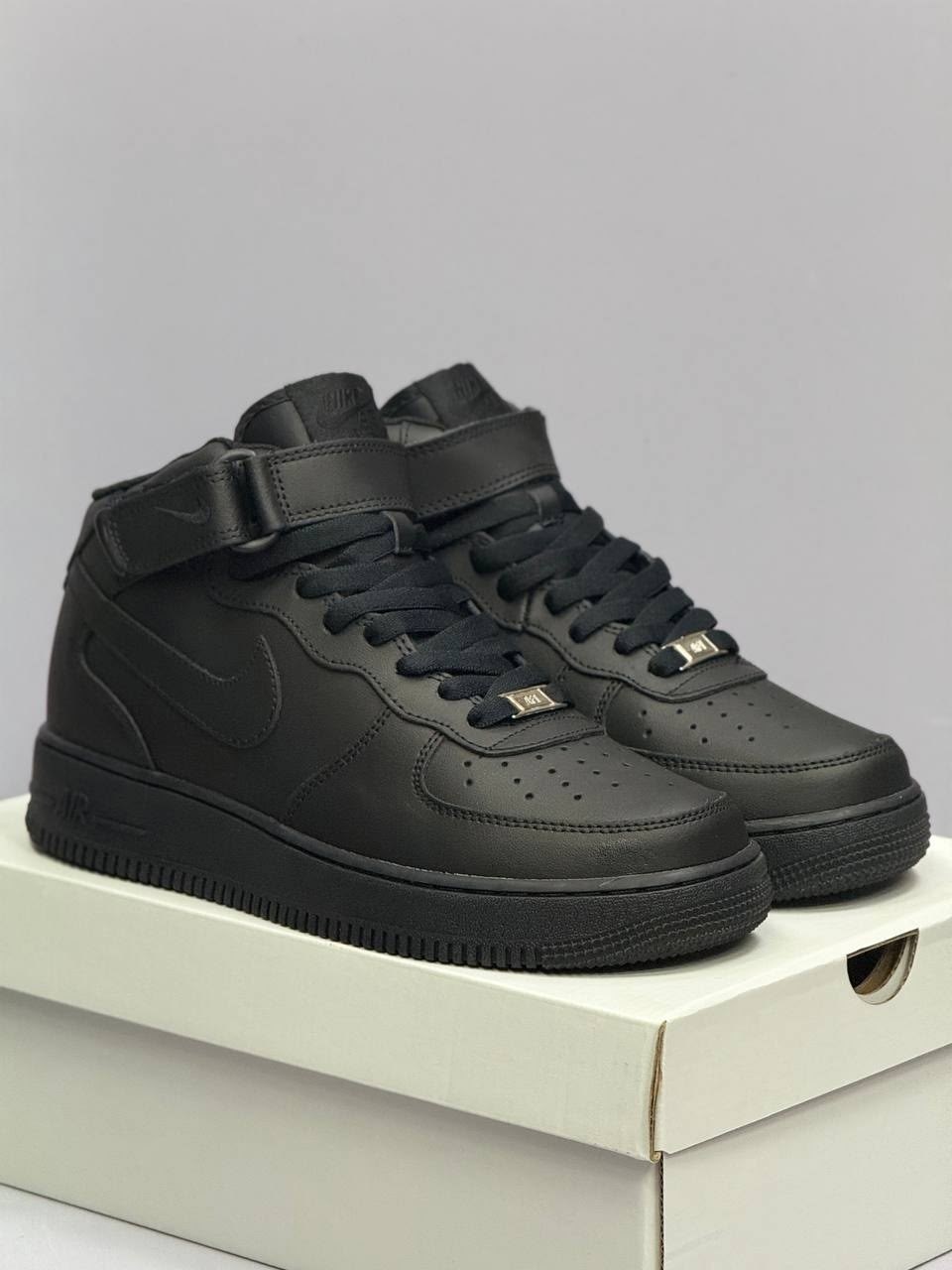 кроссовки nike air force 1 mid "black",nike air force 1 mid "black",зимние кроссовки nike air force 1 mid,мужские кроссовки nike air force 1 mid 07 315123-001 (чёрный),nike air force 1 mid