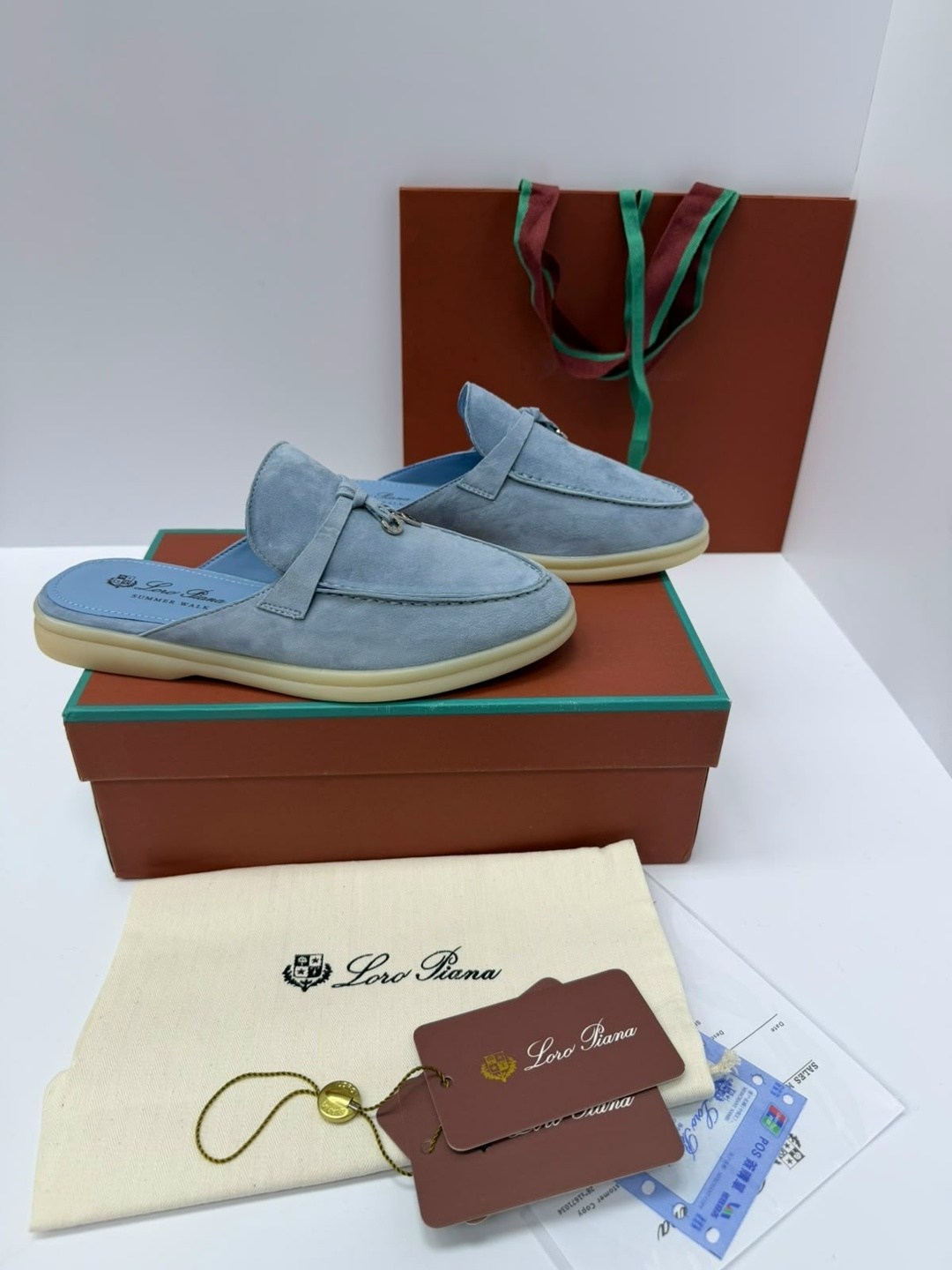 мюли loro piana,loro piana лоферы,,женские замшевые мюли loro piana голубые,лоферы loro piana женские