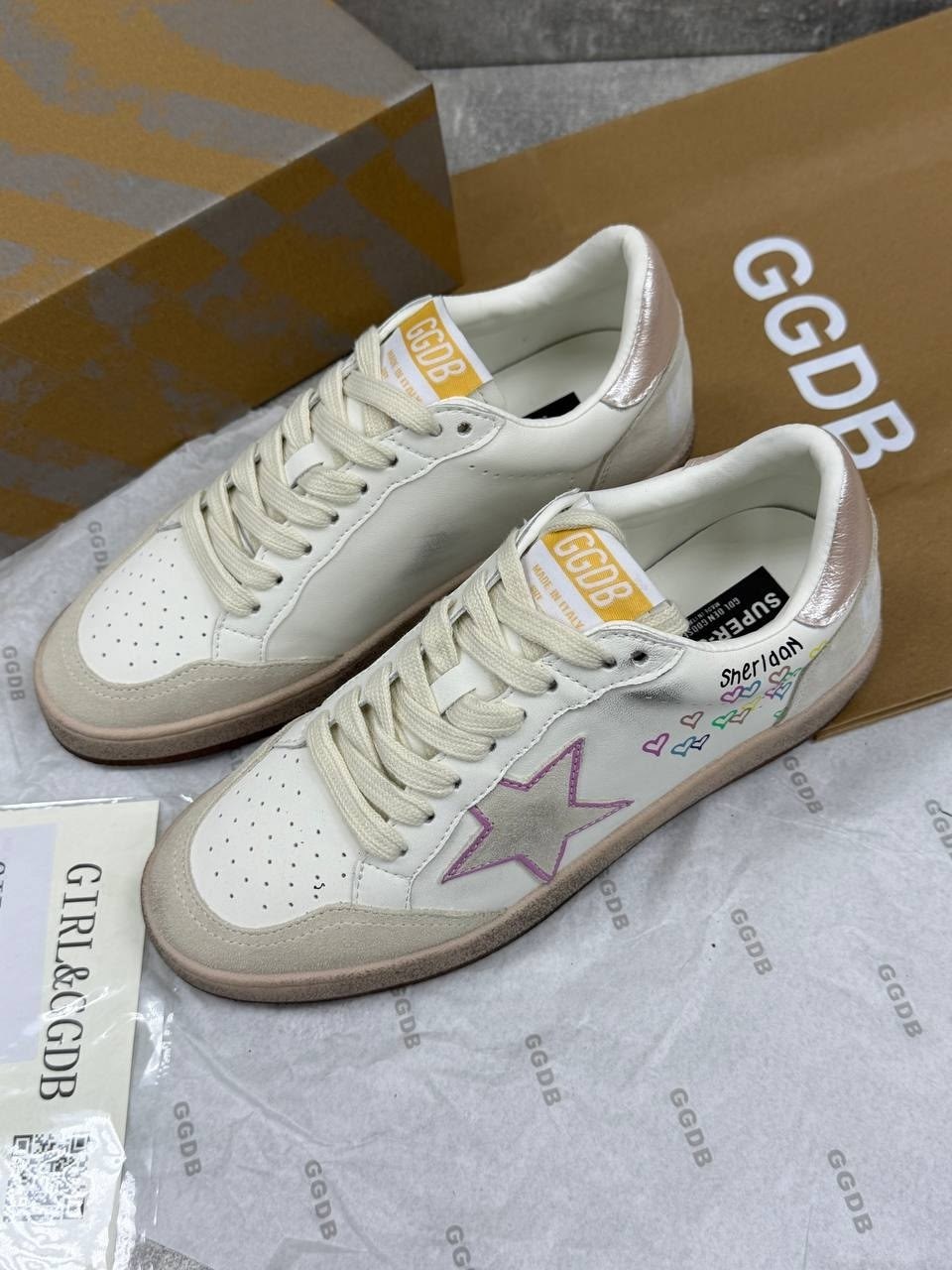 кроссовки golden goose,,кеды golden goose,низкие кожаные кроссовки ballstar 12164 golden goose мультиколор,женские кеды golden goose