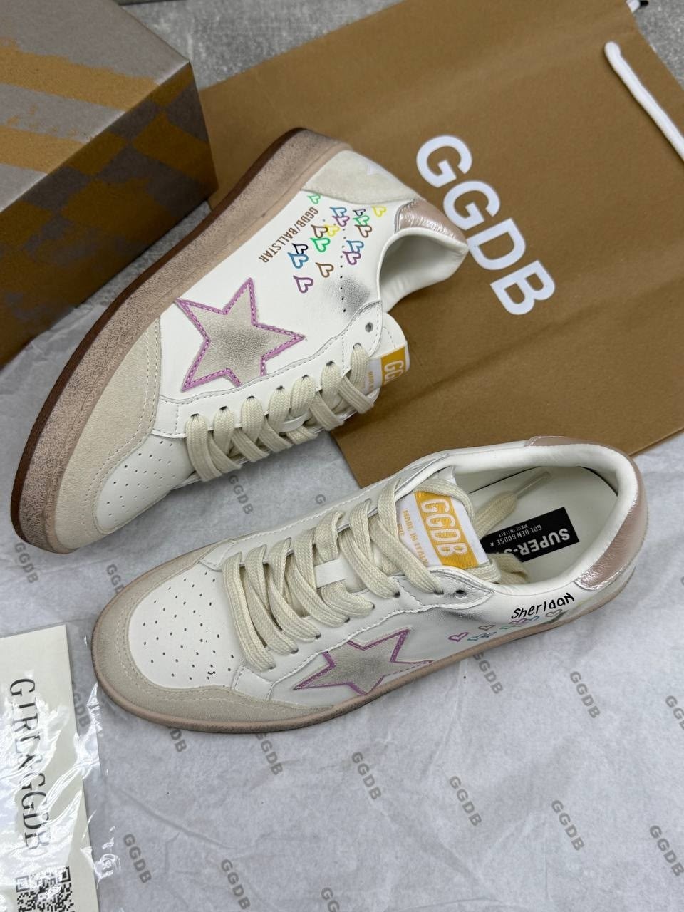 кроссовки golden goose,,кеды golden goose,низкие кожаные кроссовки ballstar 12164 golden goose мультиколор,женские кеды golden goose