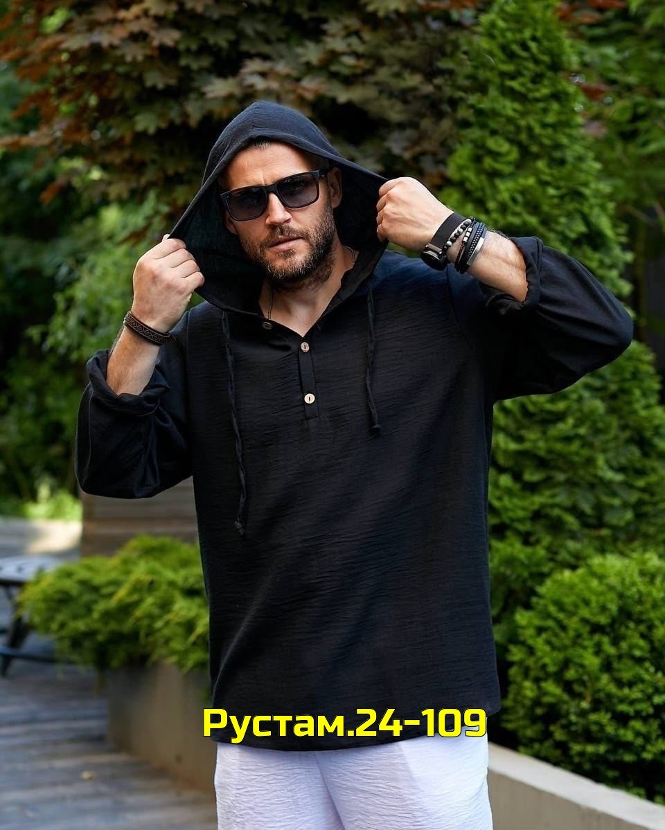 рубашка мужская с капюшоном,рубашка льняная мужская,мужская кофта,туника мужская,мужская рубашка