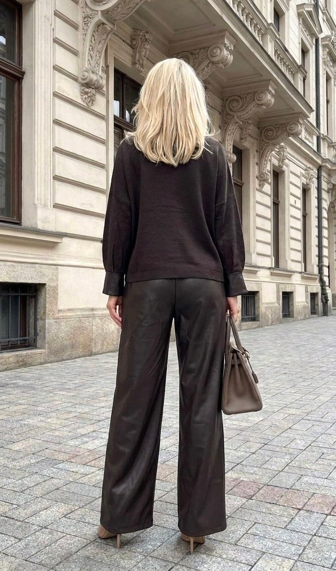 кожаные брюки женские,брюки кожаные вареные палаццо born2wear,кожаные штаны,кожаные брюки палаццо