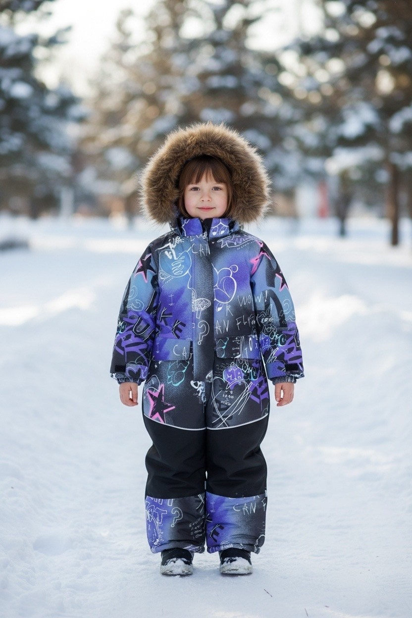 комбинезон nikastyle,зимний комбинезон,детский зимний комбинезон,комбинезон зимний nikastyle,зимний комбинезон для девочек
