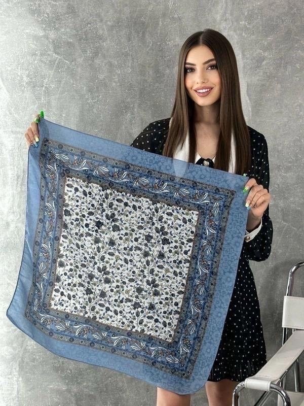 платки косынка,павлопосадский платок пленительный июль,женский платок,платок из хлопка,платок хлопок