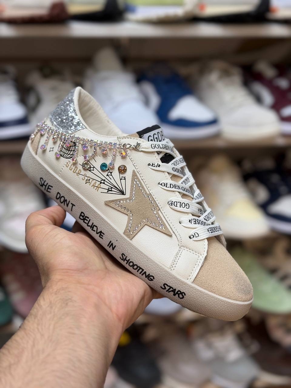 ,женские кеды golden goose,кеды,кеды golden goose,кеды golden goose hi star glitter low-top