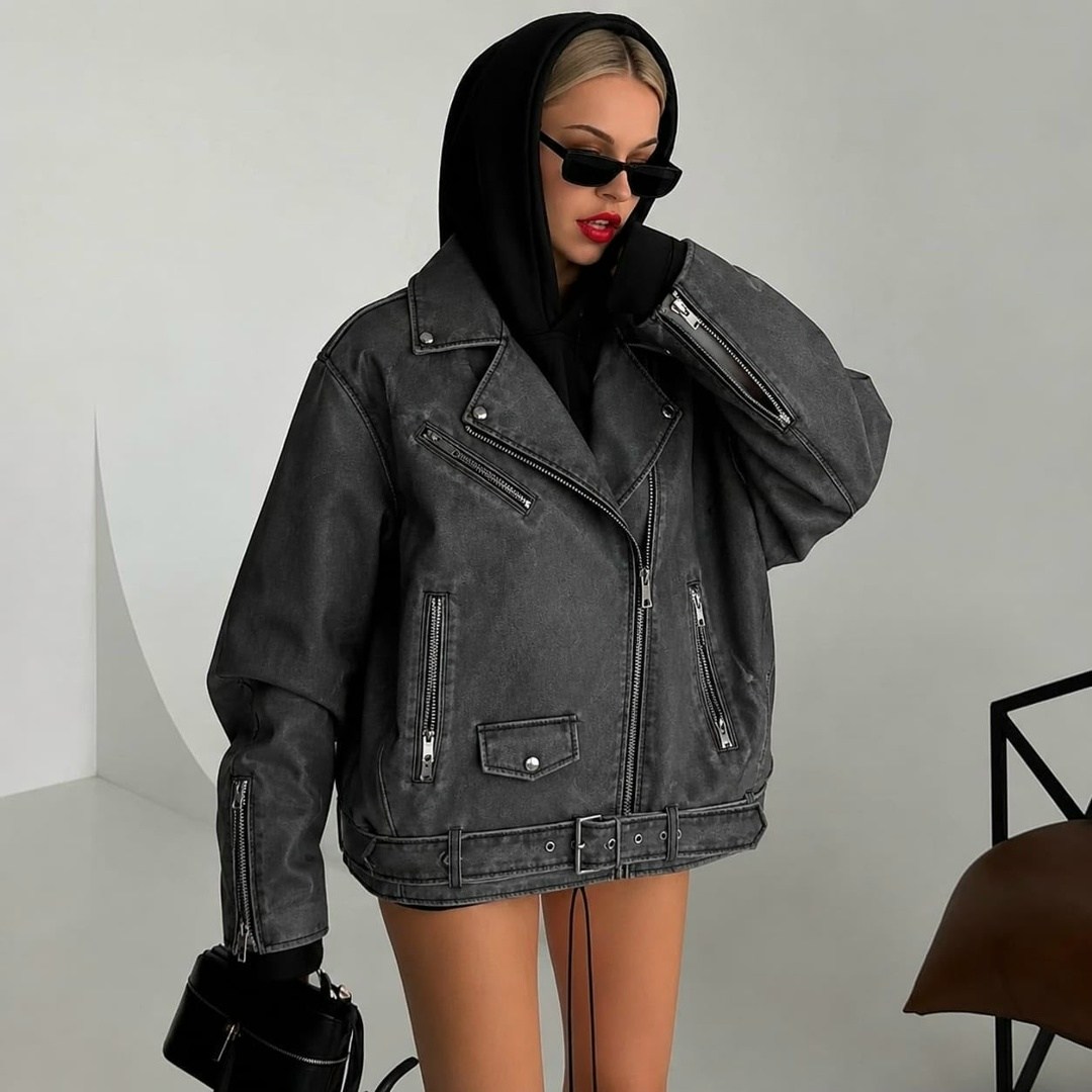 куртка косуха,косуха винтажная куртка кожаная oversize серая monyken,кожаная куртка,косуха винтажная кожаная куртка серая оверсайз mony,куртка косуха оверсайз