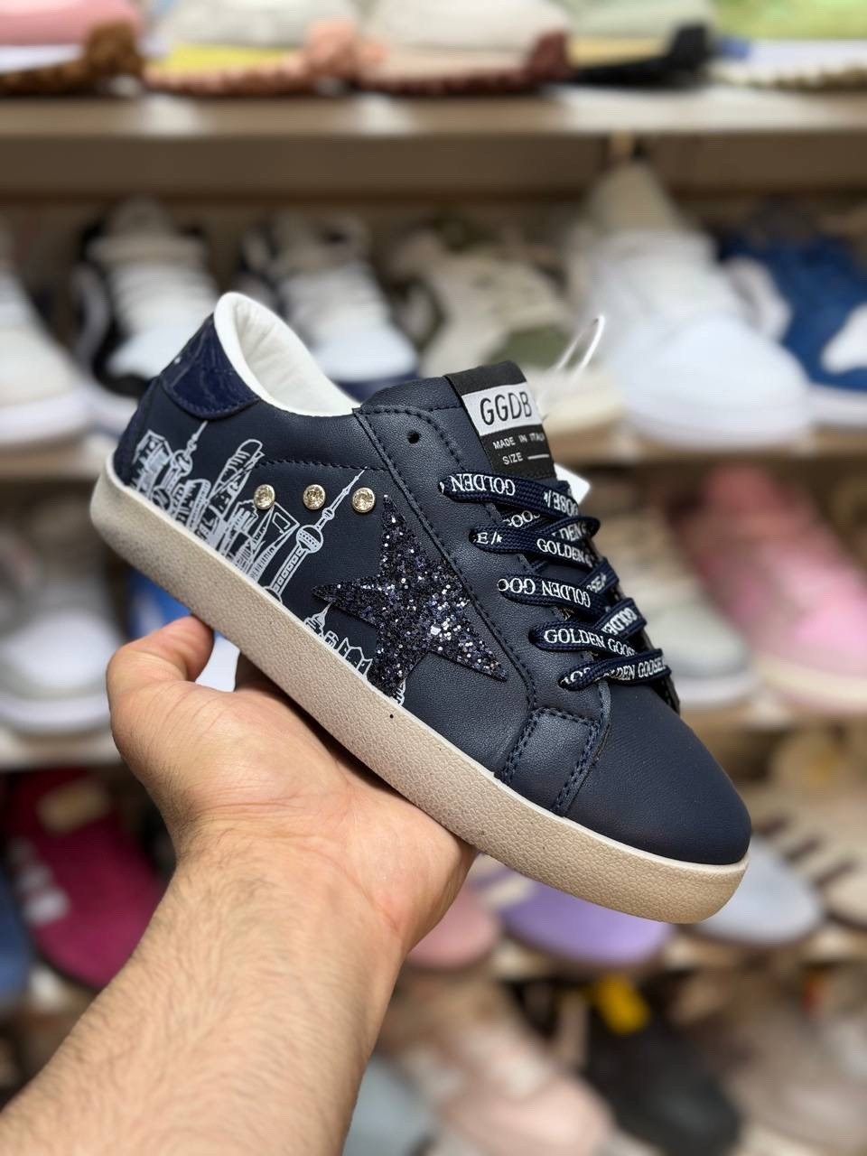 ,женские кеды golden goose,кеды,кеды golden goose,кеды golden goose hi star glitter low-top