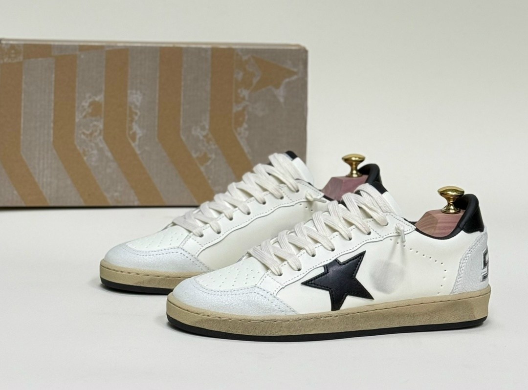 кроссовки golden goose,кроссовки golden goose ball star,кеды golden goose,,кожаные низкие кеды ball star 10283 golden goose черный