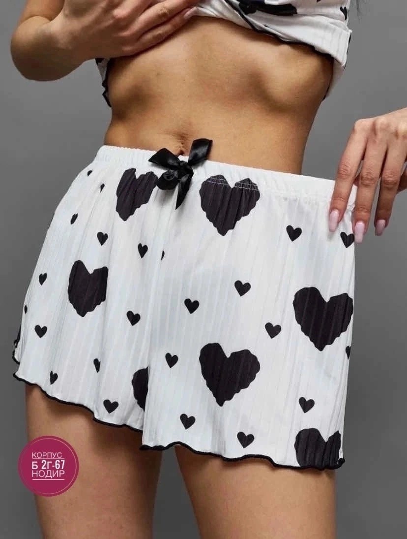 пижама с шортами и майкой mi corazón,женская пижама с шортами,пижама женская комплект,женская пижама,пижама женская шорты и топ