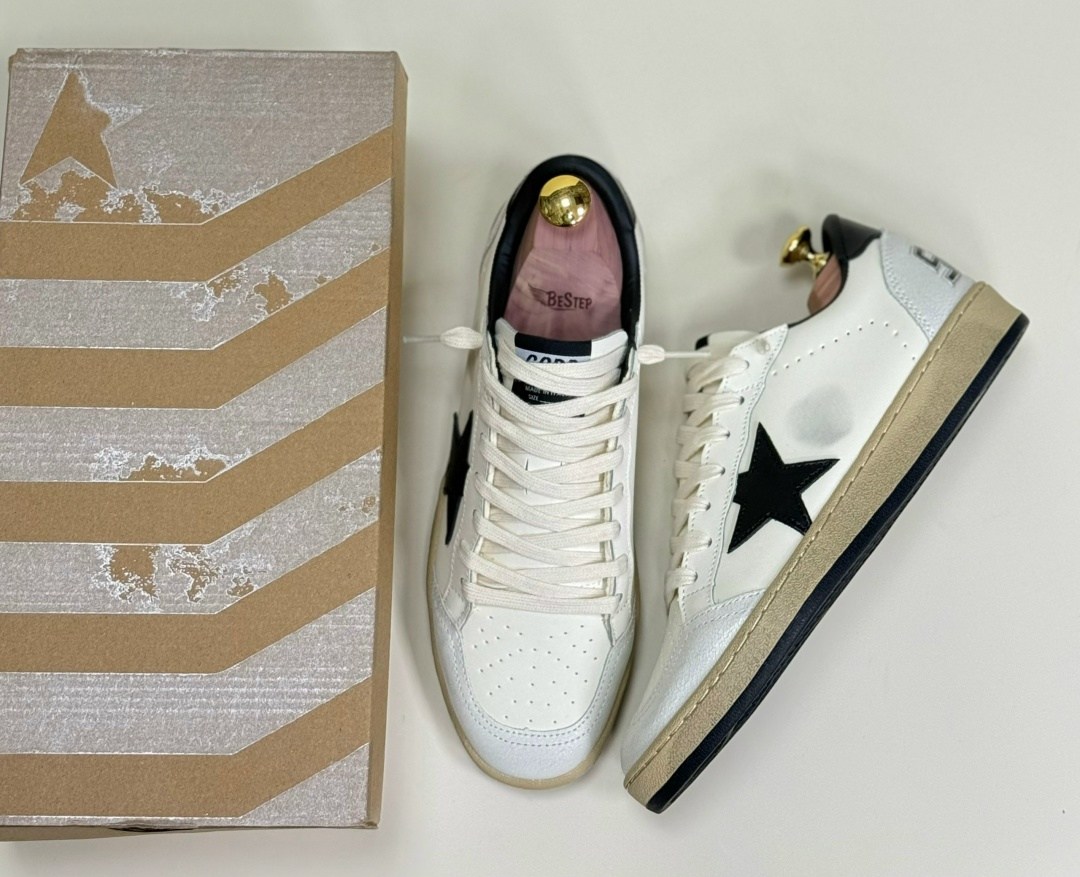 кроссовки golden goose,кроссовки golden goose ball star,кеды golden goose,,кожаные низкие кеды ball star 10283 golden goose черный