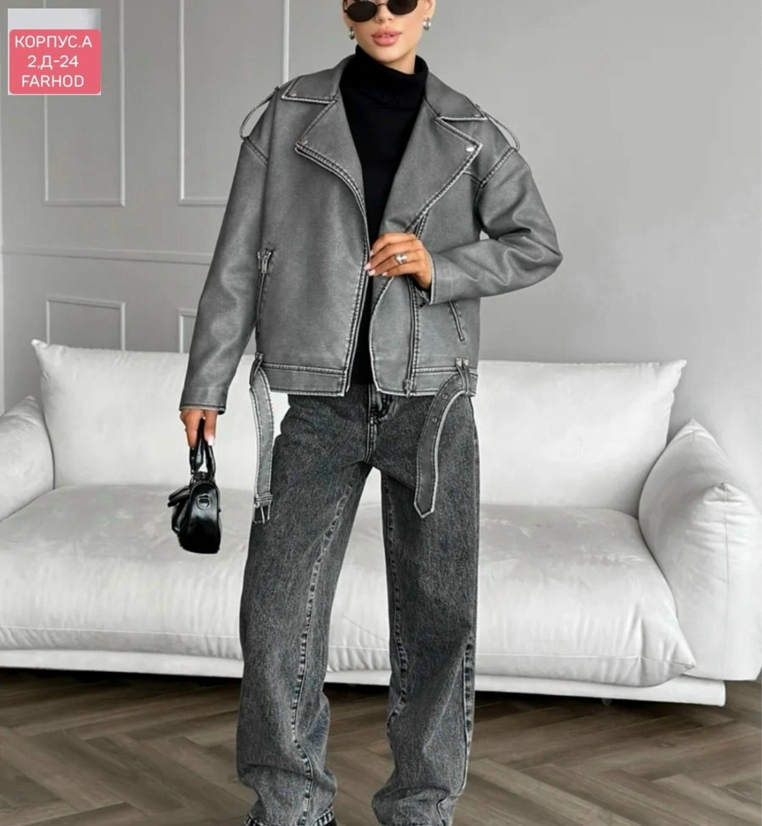 косуха винтажная куртка кожаная oversize серая monyken,кожаная куртка,женская кожаная куртка,куртка женская,косуха куртка