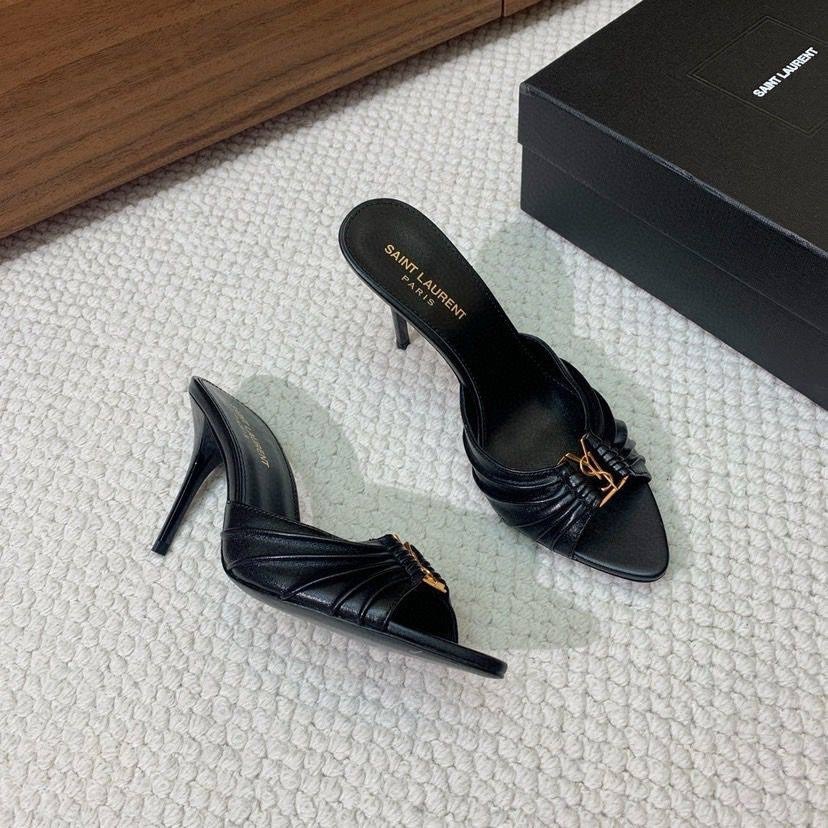 ,кожаные мюли,мюли женские,босоножки ив сен лоран,босоножки saint laurent