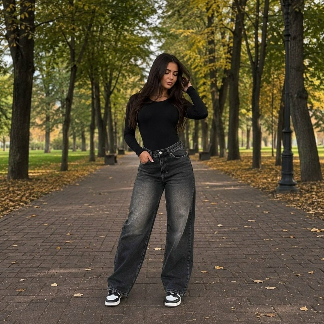широкие джинсы,джинсах,серые джинсы loose pleated с высокой талией gloria jeans,джинсы укороченные,джинсы джинсы