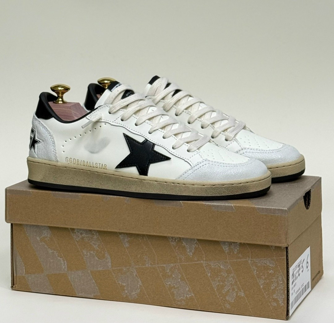 кроссовки golden goose,кроссовки golden goose ball star,кеды golden goose,,кожаные низкие кеды ball star 10283 golden goose черный
