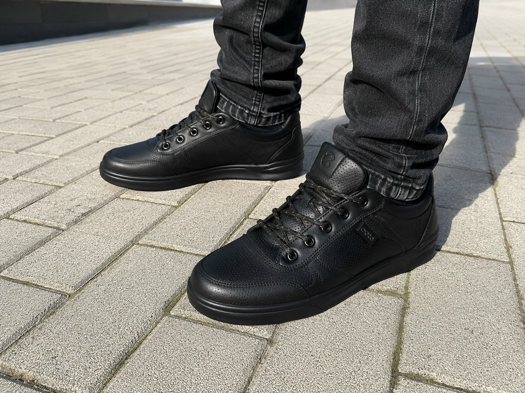 ,кроссовки ecco,мужские демисезонные полуботинки ecco soft 7 mens 430304 01001,кроссовки кожаные,кроссовки ecco мужские