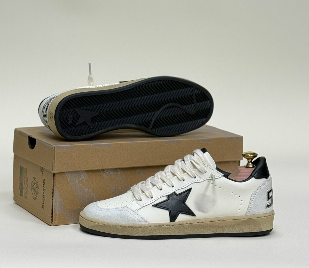 кроссовки golden goose,кроссовки golden goose ball star,кеды golden goose,,кожаные низкие кеды ball star 10283 golden goose черный
