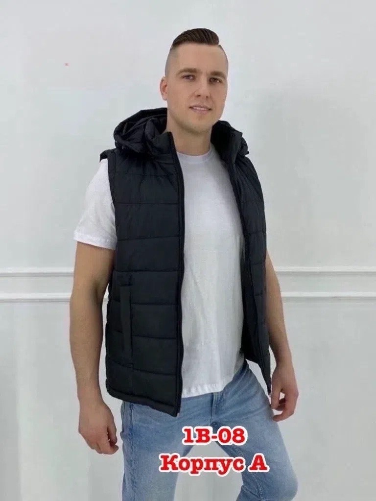 жилет безрукавка,безрукавка с капюшоном,стеганая безрукавка с капюшоном,жилетка мужская,жилет утепленный с капюшоном стеганый