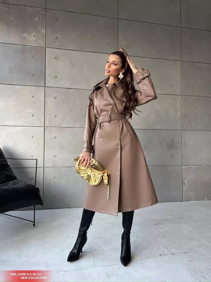 тренч из экокожи,тренч плащ кожаный длинный simile instyle,тренч плащ кожаный длинный simile instyle 332809250,плащ женский тренч кожаный тренч оверсайз,тренч пальто