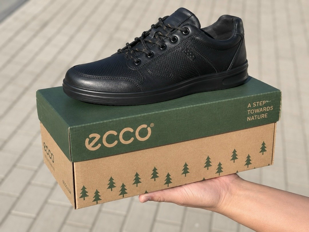 ,кроссовки ecco,мужские демисезонные полуботинки ecco soft 7 mens 430304 01001,кроссовки кожаные,кроссовки ecco мужские