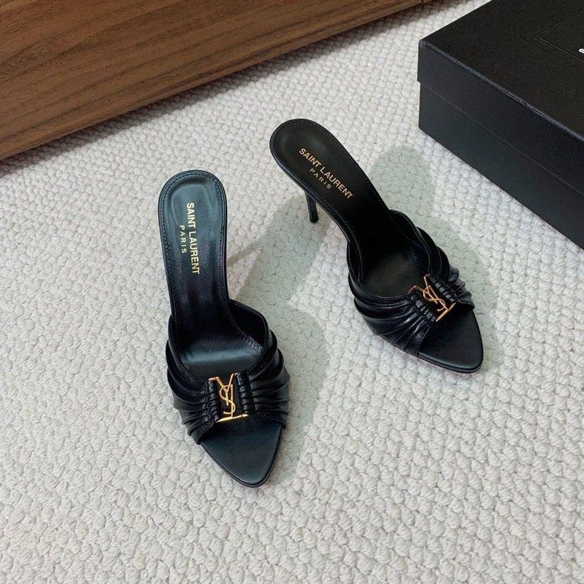 ,кожаные мюли,мюли женские,босоножки ив сен лоран,босоножки saint laurent