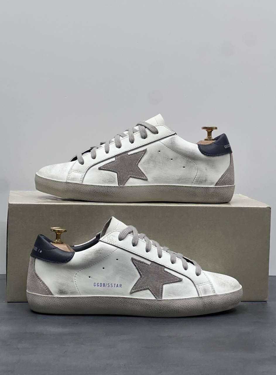 мужские кроссовки golden goose superstar белый серебряный,мужские кроссовки golden goose superstar со звездой белый серебряный,,golden goose super star,golden goose кроссовки