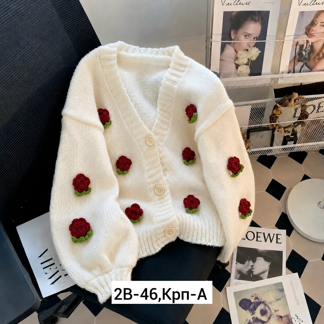 женский вязаный кардиган,кардиган на пуговицах вязаный укороченный gardenia,вязаные кардиганы,кардиган,кардиган кофта на пуговицах вязаный