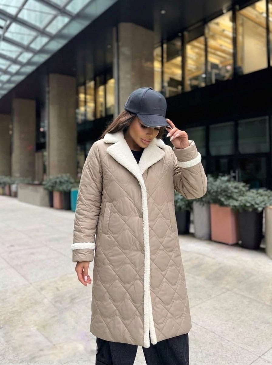пальто стеганое женское ланика,пальто демисезонное длинное fabrika style "severina",пальто стеганое,стеганое женское пальто,стеганое женское пальто арт. 11644689