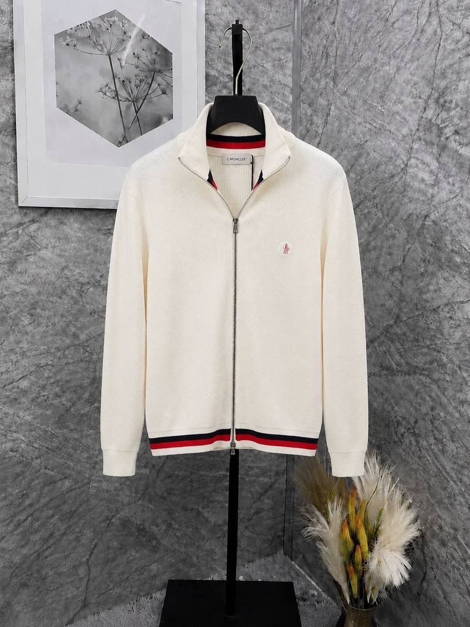 moncler кардиган с полосками на молнии синий,кардиган мужские,кофта на молнии,moncler мужская кофта чёрного цвета,кофта