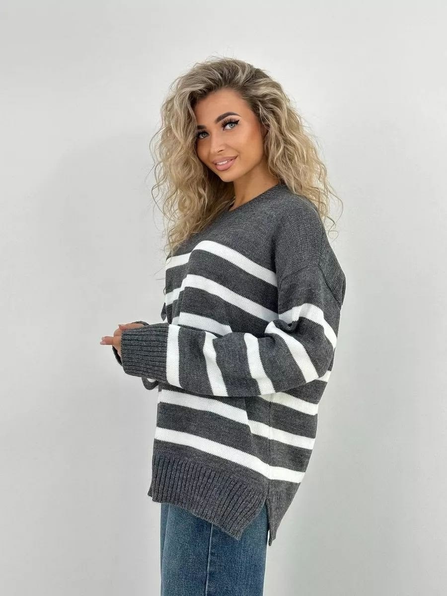 свитер вязаный оверсайз в полоску,свитер вязаный оверсайз,свитер оверсайз в полоску женский,свитер женский оверсайз,свитер в полоску оверсайз