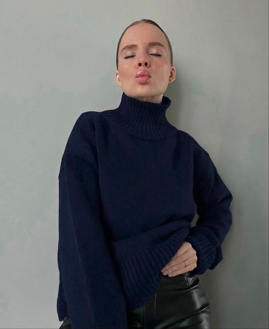 свитер оверсайз с горлом вязаный длинный toli brand,свитер оверсайз,свитер оверсайз белый,свитер оверсайз вязаный с горлом удлиненный,свитер вязаный теплый кофта с длинными рукавами zak.li цвет белый