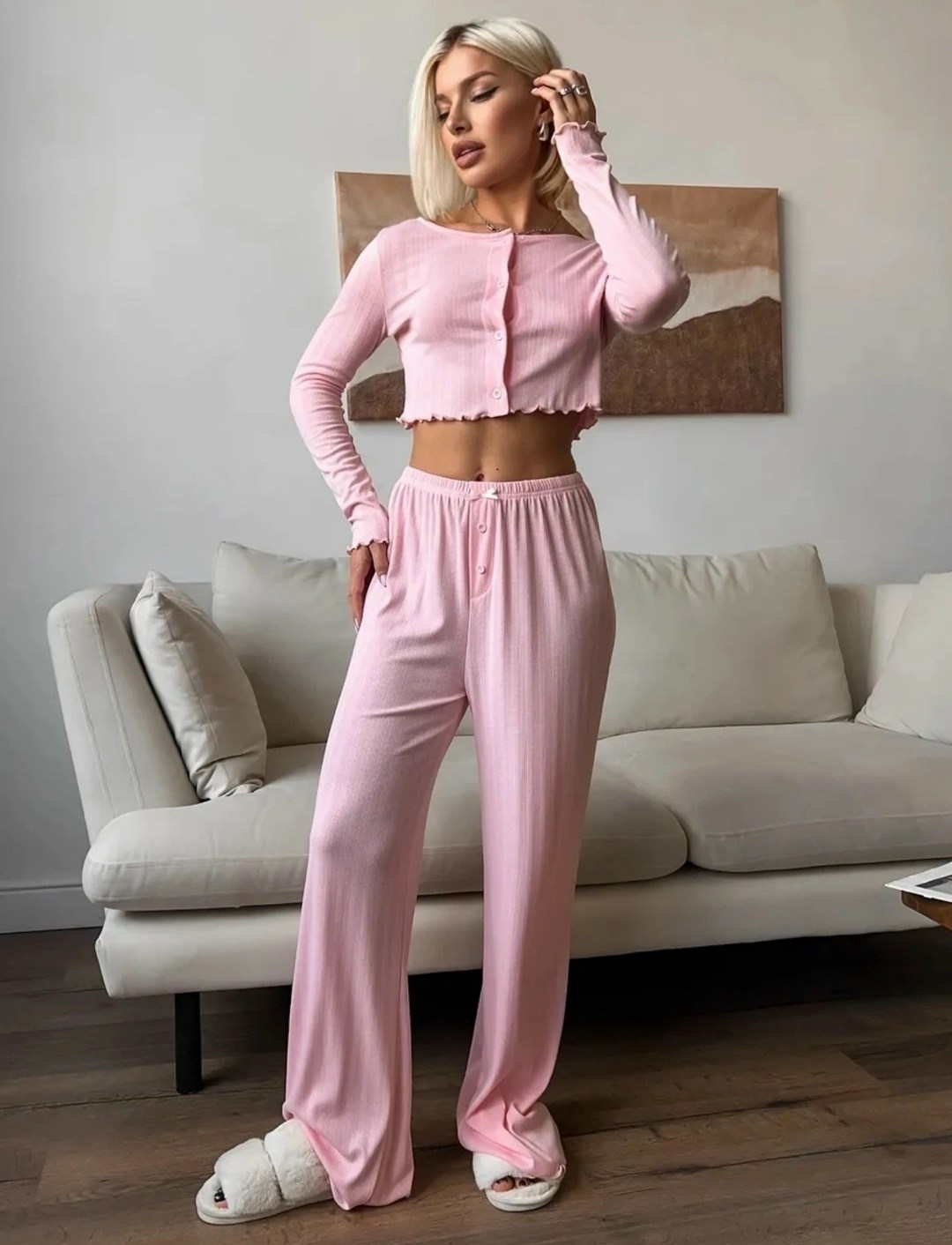 костюм с брюками,костюм трикотажный,пижама с лонгсливом и штанами style pajamas,пижама со штанами и кофтой,женская пижама