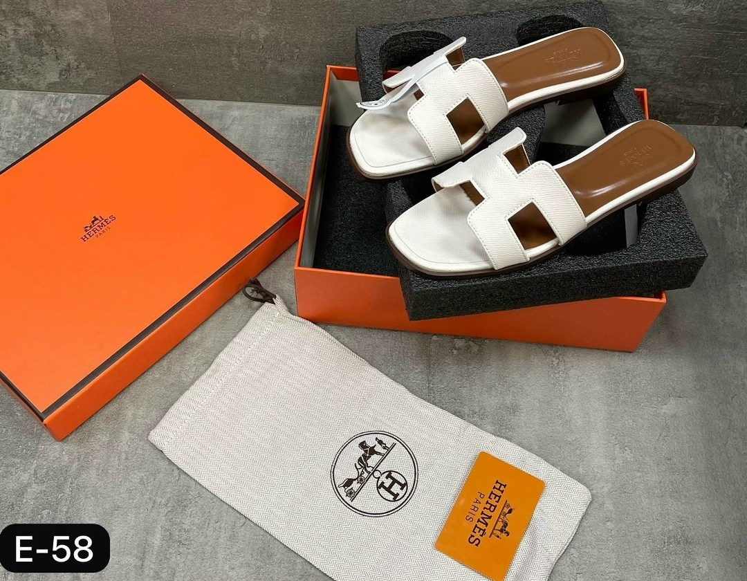 шлепки эрмес оран,женские кожаные шлепки hermes oran коричневые,,шлёпанцы hermes,hermes шлепки женские