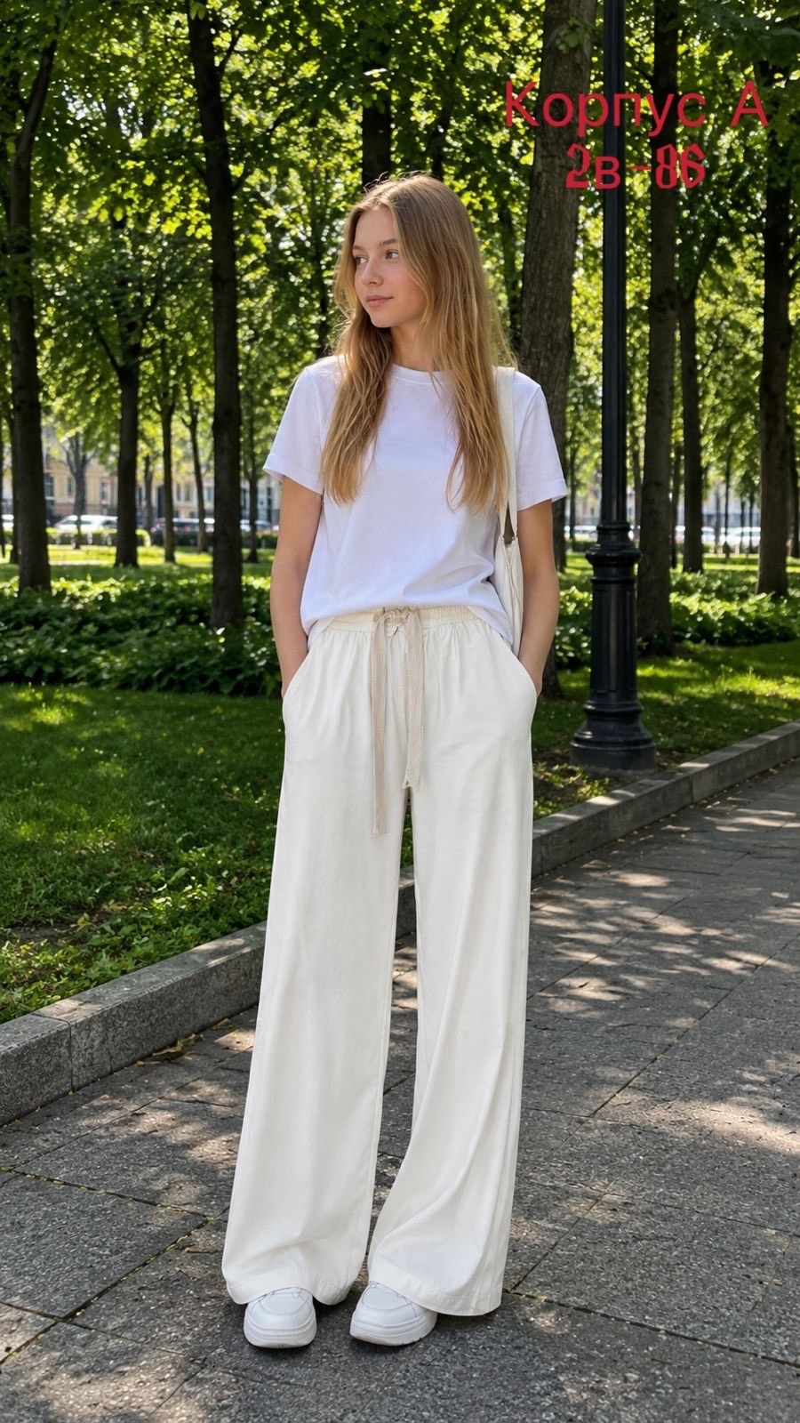 льняные брюки zara,повседневные брюки,брюки свободного кроя,брюки женские белые,брюки с широкими штанинами