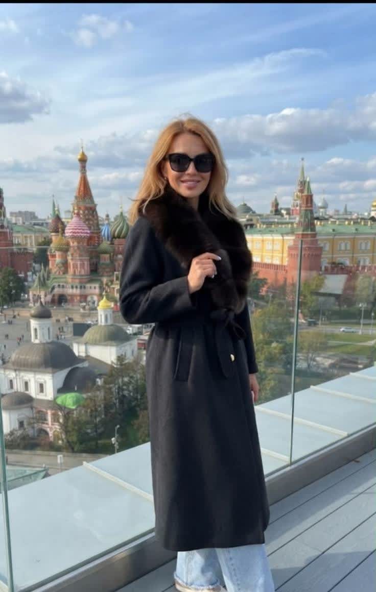 пальто из натурального кашемира с мехом королевского соболя,зимнее пальто с меховым воротником,пальто из натурального кашемира с мехом королевского соболя yana kraft brand,пальто с меховым воротником,