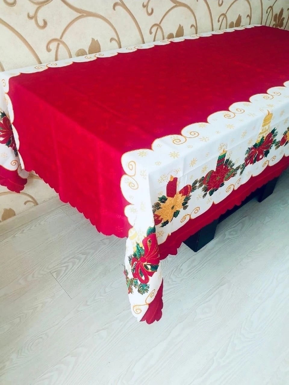 скатерть с новогодним принтом,скатерть на новый год и рождество,новогодние скатерти,новогодняя скатерть 150х220 см,скатерть пвх новогодняя 130x220см