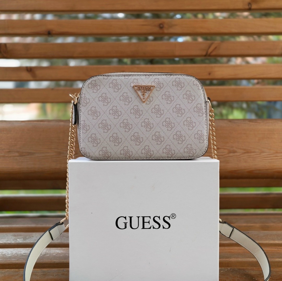 женская сумка guess,сумка на плечо кросс-боди guess,сумка через плечо guess noelle серо-коричневая,женская сумка через плечо guess,сумка guess