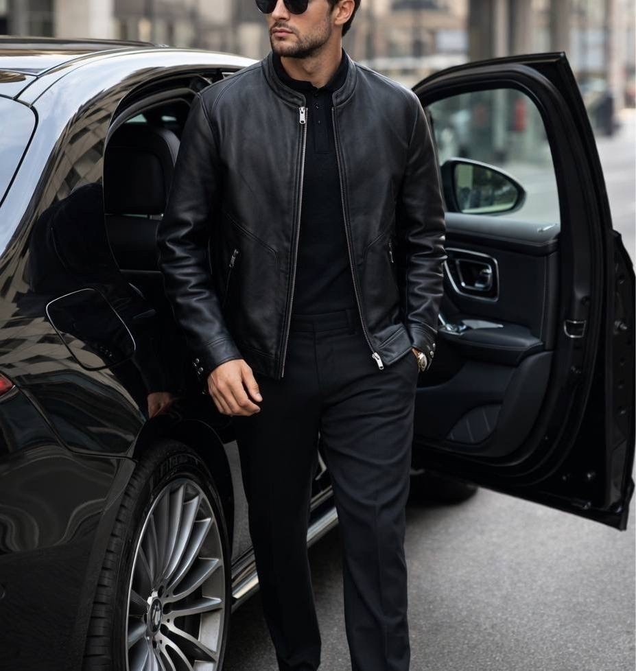 men's racer jacket in black leather,куртка мужская кожаная,кожаная куртка,брендовая мужская кожаная куртка,men s racer jacket in black leather