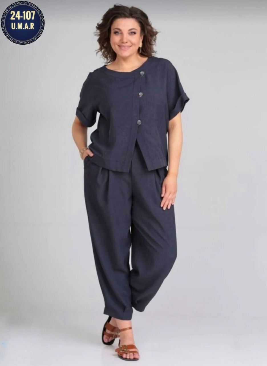 костюм michel chic арт 1337 корич,летние костюмы,костюм из льна,летние брючные костюмы,брючные костюмы женские