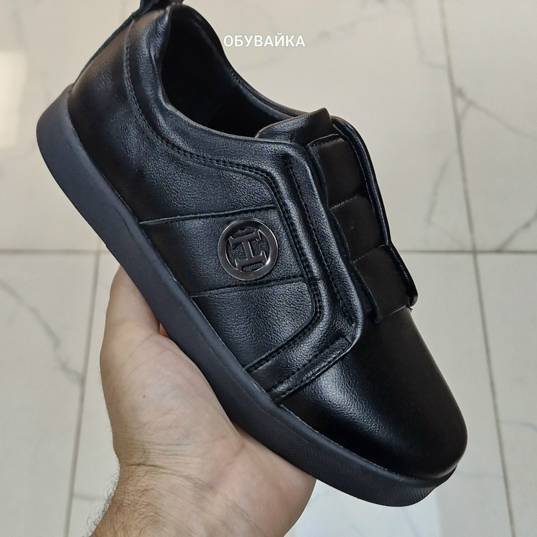 ,кожаные кеды на мальчика prada на липучке,детские черные кроссовки на мальчика с липучками,подростковые кеды кожаные весна/осень черные,обуви