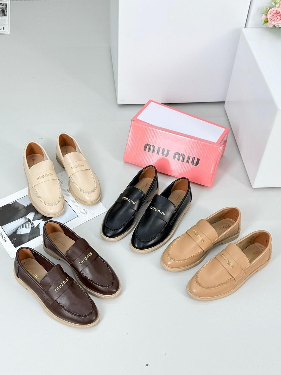 ,лоферы miu miu,лоферы миу миу,женские лоферы,женские лоферы miu miu