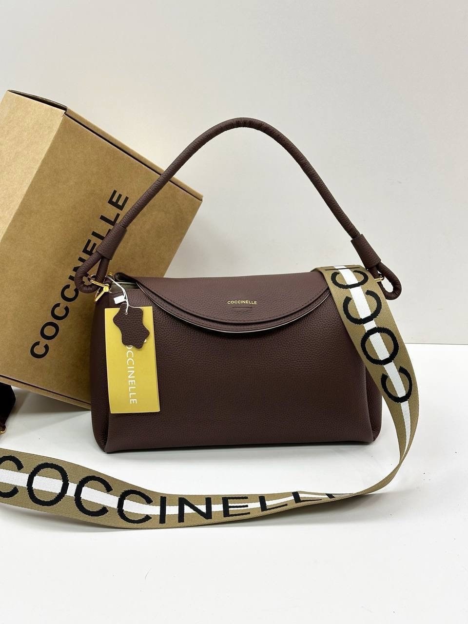 сумка коричневый,сумка женская,сумка женская coccinelle,сумка,брендовые сумочки