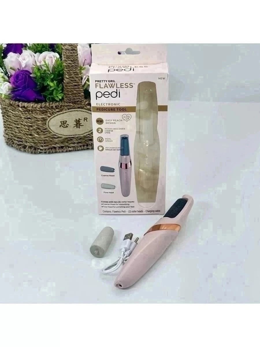 электрическая пемза flawless pedi,электрическая пилка для педикюра,электрическая роликовая пилка для педикюра,электрическая пилка пемза для ног,электрическая пилка пемза для пяток
