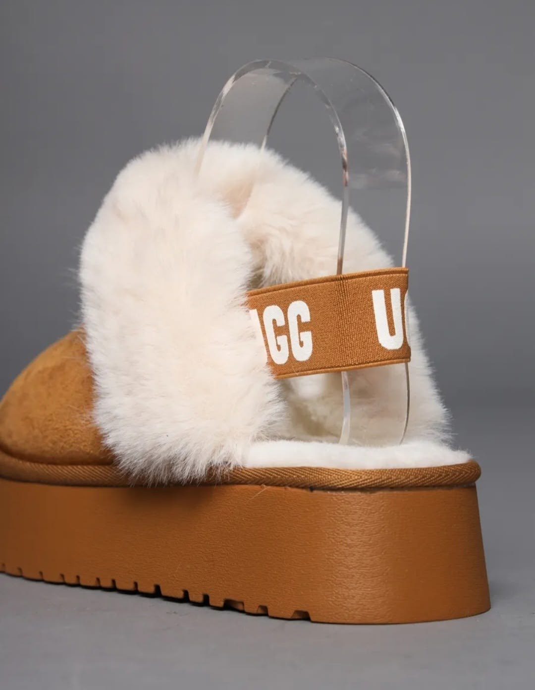 ,ugg slipper,ugg funkette slipper,угги женские,угги с открытой пяткой зимние на платформе тапочки с мехом besmoda shoes 261217457