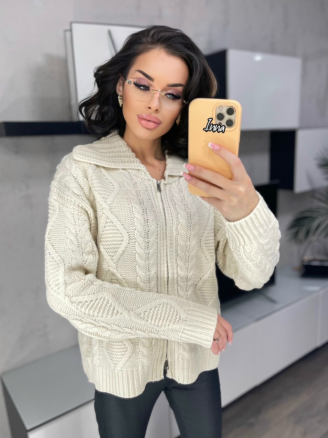 кофта кардиган,женская кофта,вязаный женский свитер оверсайз на молнии selima shop,кардиган,вязанная кофта